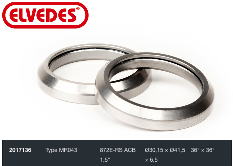 Roulement de jeu de direction Elvedes type MR043 1,5" Ø30,15xØ41,5x6,5 36°x36°