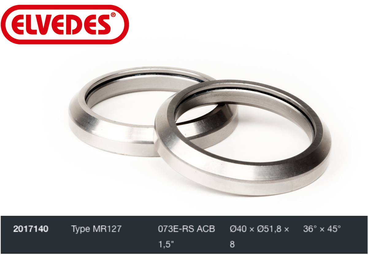Roulement de jeu de direction Elvedes type MR127 1,5" Ø40xØ51,8x8 36°x45°