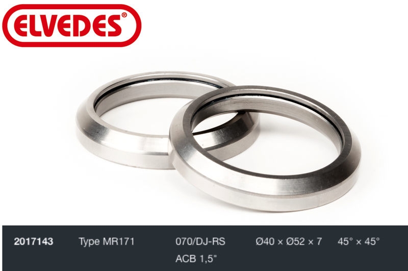 Roulement de jeu de direction Elvedes type MR171 1,5" Ø40xØ52x7 45°x45°