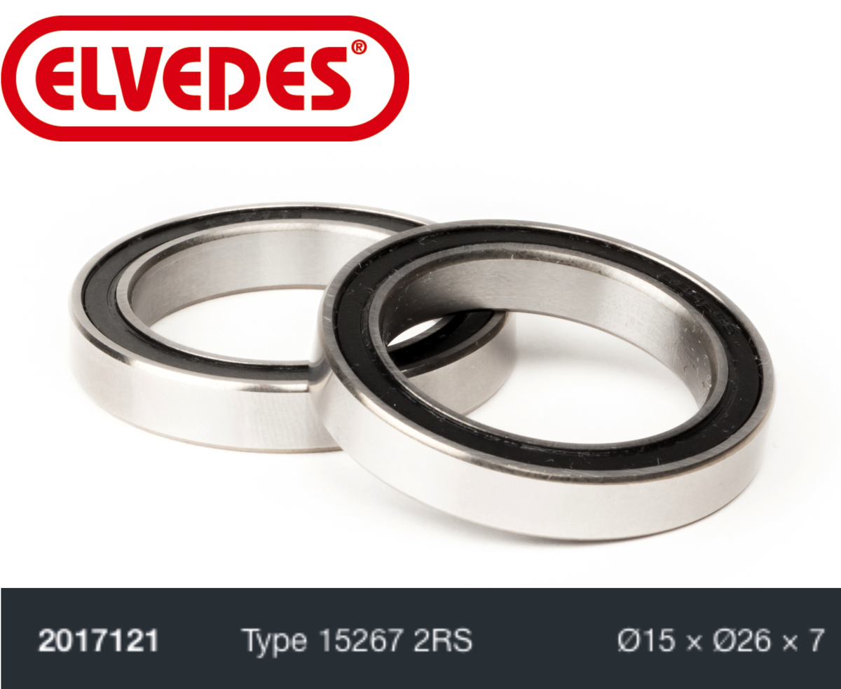 Roulement Elvedes type 15267 2RS Ø15 x Ø26 x 7