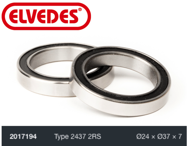 Roulement Elvedes type 2437 2RS Ø24 x Ø37 x 7