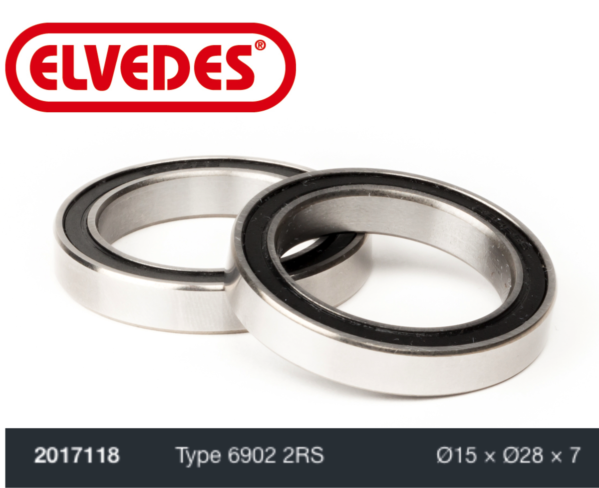 Roulement Elvedes type 6902 2RS Ø15 x Ø28 x 7