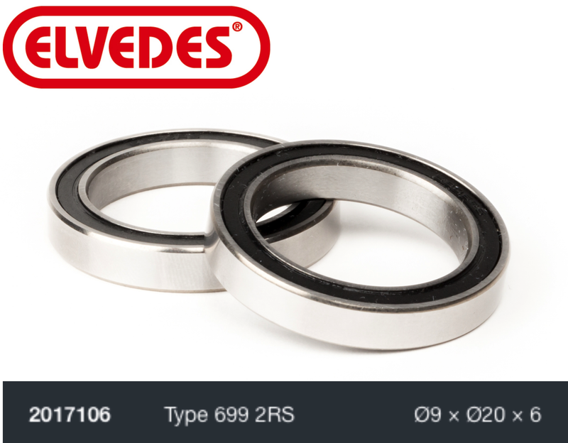 Roulement Elvedes type 699 2RS Ø9 x Ø20 x 6