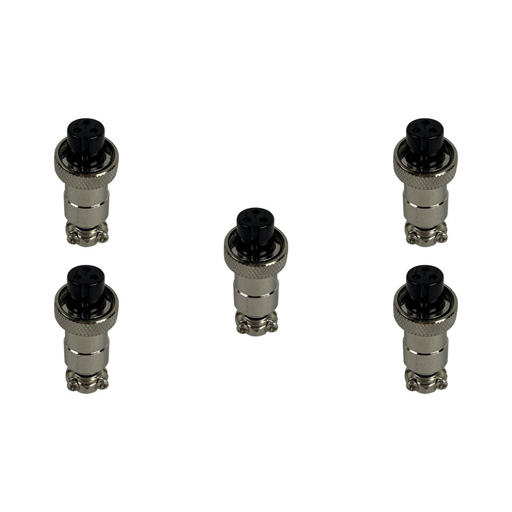 Prise GX12 3 pins femelle x5 pcs