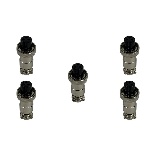 Prise GX12 3 pins femelle x5 pcs - Generic - Vélo Shop Obernai
