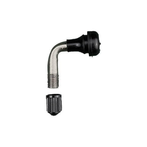 Angled tubeless valve for electric scooter