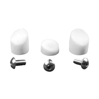 White mudguard caps and 3 stainless steel screws for Xiaomi M365 & Pro - vue 1