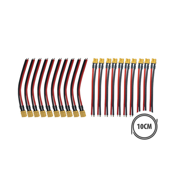 Pack Prises XT30 Avec Cables X10 males + X10 femelles - Generic - Vélo Shop Obernai