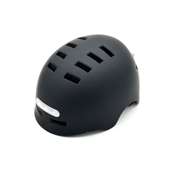 Casque trottinette noir avec LED - Generic - Vélo Shop Obernai
