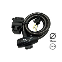 Antivol diam 12 long 1m20 clés + support - vue 1