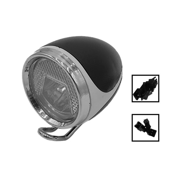 Lampe LED et klaxon chrome - Generic - Vélo Shop Obernai
