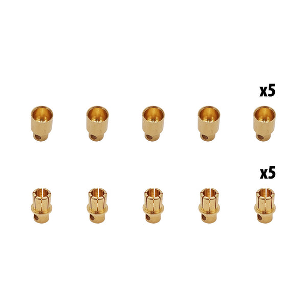 Connecteurs banane 8mm x10 pcs (5 male + 5 femelles) - Generic - Vélo Shop Obernai