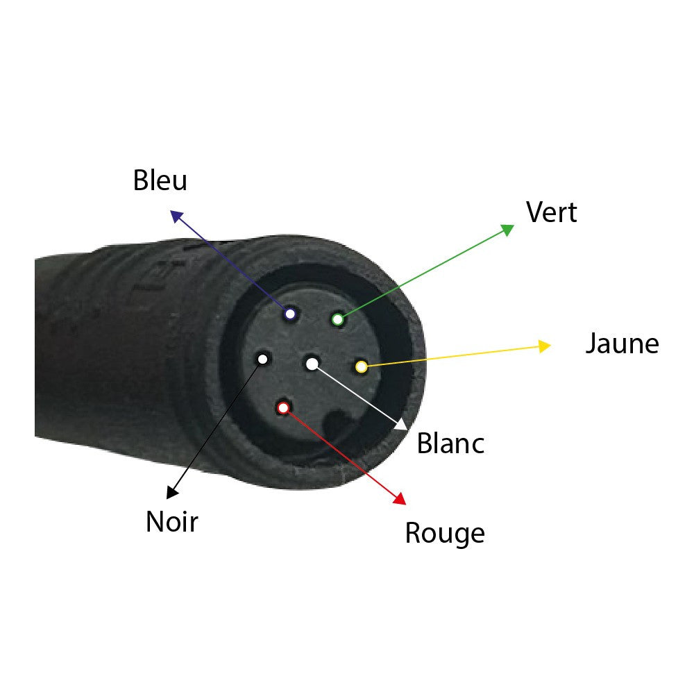 Cable data 6 pins generique - vue 3