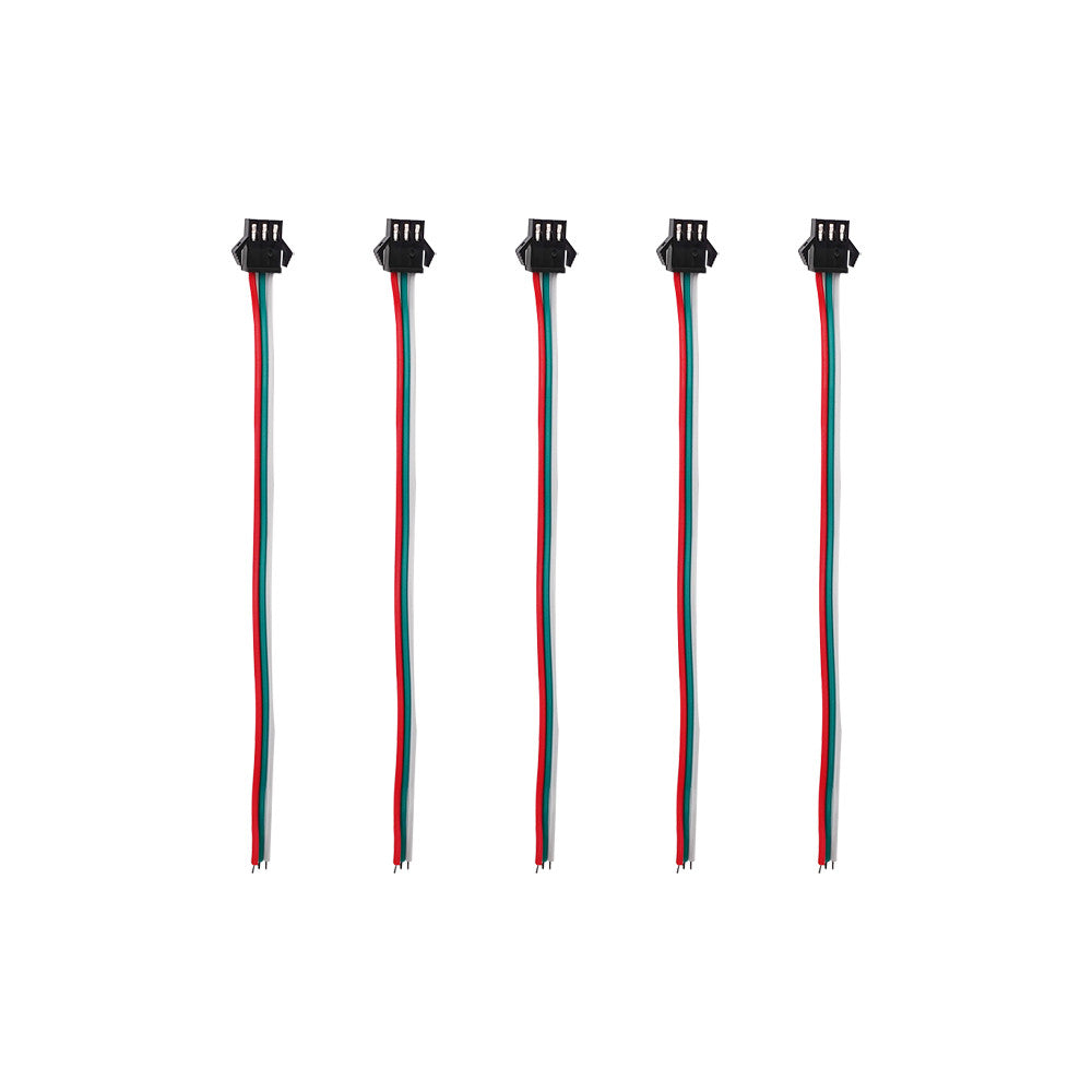 Prise JST 3 pin avec câble femelle x5 - vue 2