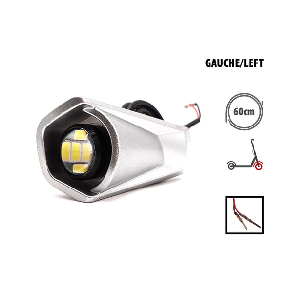 Plastique avant gauche avec LED Blanc Dualtron Togo - Dualtron - Vélo Shop Obernai