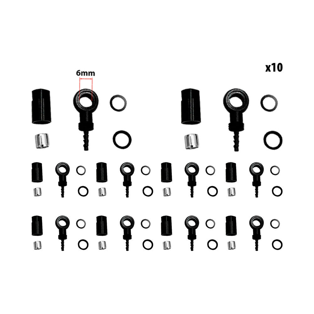 Banjo bolts for 6mm Shimano BH59 / BH90 hoses - 10 pack