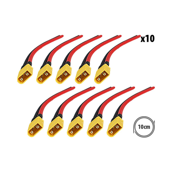 Câble XT30 mâle X10Pcs - Generic - Vélo Shop Obernai