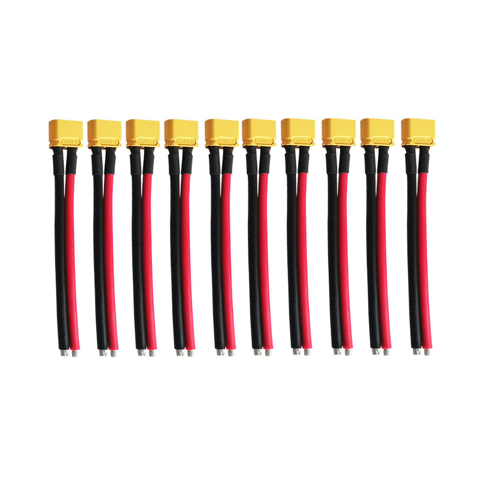 Prises XT60 male cable 10cm x10 pcs - vue 2