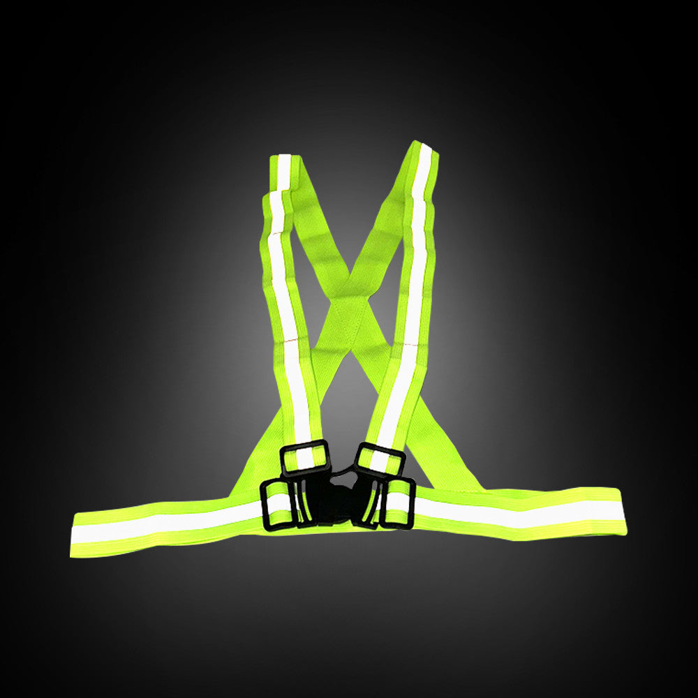 Gilet signalisation bandes reflechissantes - jaune en situation