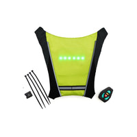 Gilet signaletique LED avec telecommande couleur jaune - vue 2