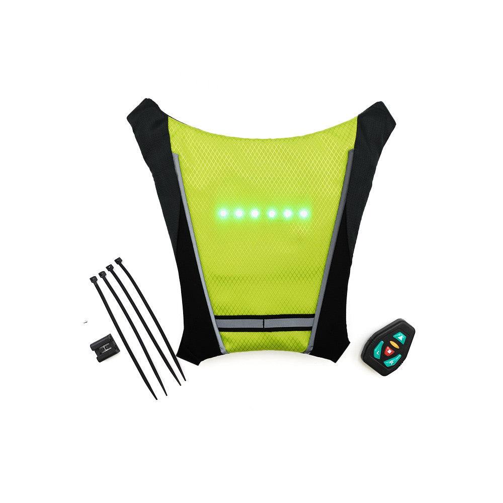 Gilet signaletique LED avec telecommande couleur jaune - vue 2