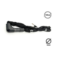 Antivol chaine Diam 6 Long 1M code + clés - vue 1