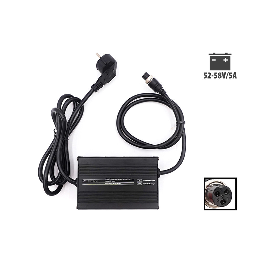 Chargeur rapide 52V-58V 5A prise GX16