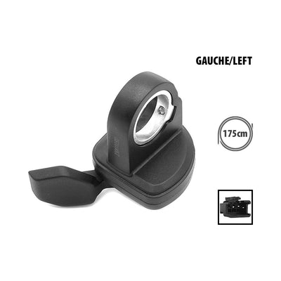 Quad type left-hand thumb throttle