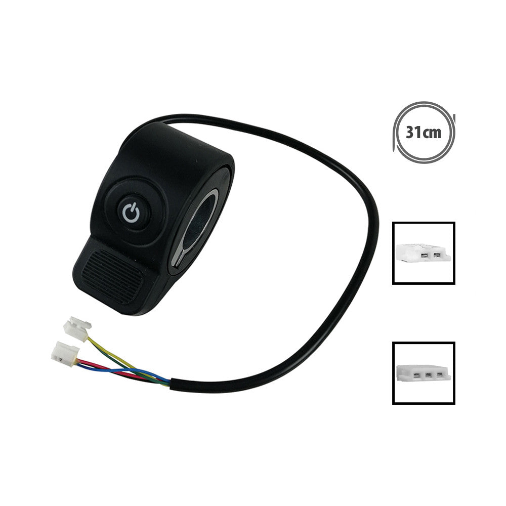 Throttle and on/off button