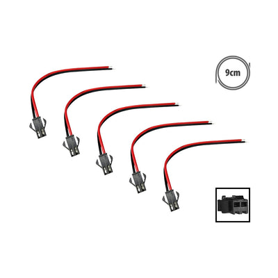 JST 2-pin female connector cable x5pcs