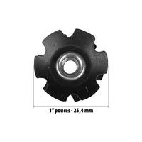 Écrou étoile en acier x2 pcs - vue 3