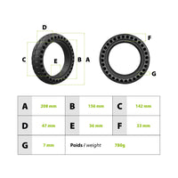 Solid tire Xiaomi M365 8.5X2 inches - vue 3