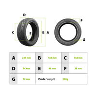 Pneu Voltek V6/Moovway Bw10 70/65-6.5 (255x70) renforcé - vue 3