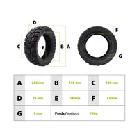 Tyre 80/65-6 off-road Zero 10X Kaabo Dualtron Victor - vue 3