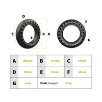 Pneu plein Zero 8 & 9 avant Inokim Light 1 & 2 - vue 3
