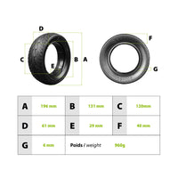 Solid tire 200x60 Zero8 Rear Dualtron Raptor - vue 3