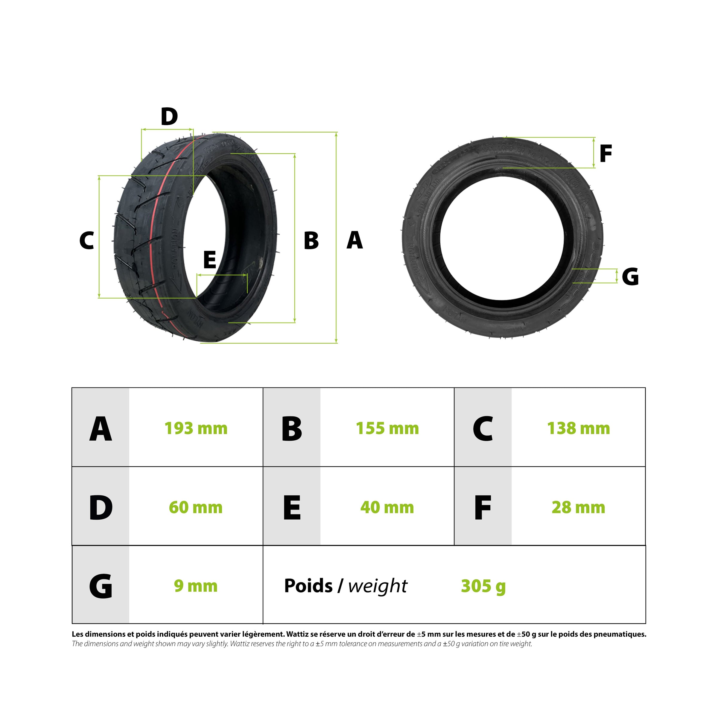Pneu 8,5x2.0-5.5 CST Inokim Light 2 - vue 3
