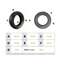 Reinforced 8.5x3.0 semi off-road tire Vsett 8 & 9 - vue 3
