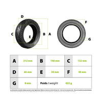 8.5x3.0 reinforced road tire Vsett 8 & 9 - vue 3