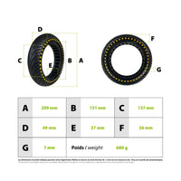 Yellow next-generation solid tire for Xiaomi - vue 3