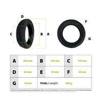 Tire 10x2.50-6.5 Ninebot F Series - vue 3