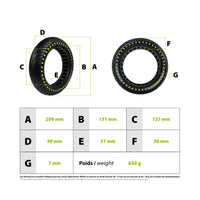 Solid tire 8.5x2 fluorescent Xiaomi - vue 3