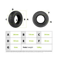 90/65-6 Tubeless Tire - vue 3