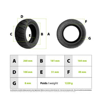 100/55-6.5 tubeless tire - vue 3