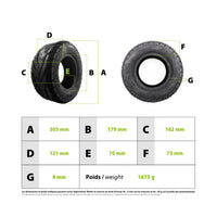 Pneu 13x5.0-6.5 - vue 3