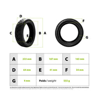 Tyre 250x54 Xiaomi Mi4 Tubeless CST - vue 3