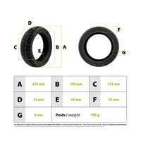 Semi-Road Tire 10.5x2.75 Tubeless Ninebot P65 P100 - vue 3