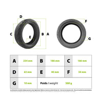 Pneu 10x2.125 (55/80-6.6) CST Navee V40 - vue 3