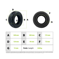Pneu tubeless 135/75-7 (13x5.5-7) Teverun 7260R - vue 3