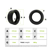 Dualtron Aminia 70/50-6.1 tubeless puncture-proof gel tire (8.5x3) - vue 3